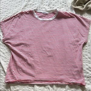 Zara Red and White Striped Top